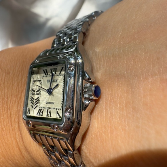 Panther silver Classic rectangle Stainless Steel Watch have size control tools - Picture 11 of 15